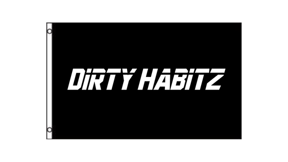 Dirty Habitz Flag - Black - 12