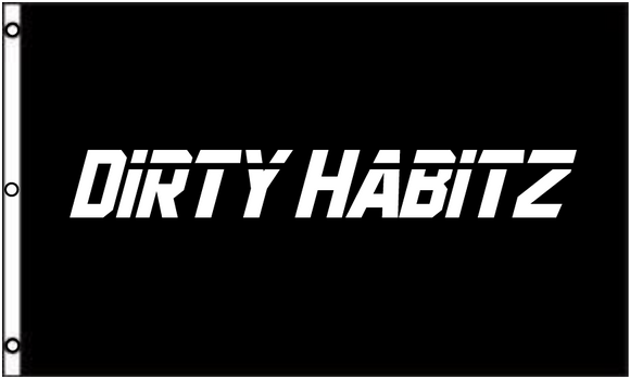 Dirty Habitz Flag - Black - 3' x 5'